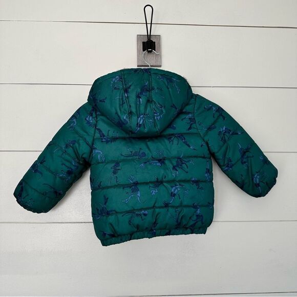 OshKosh Bgosh Green Dinosaur Sherpa Jacket - Picture 4 of 5